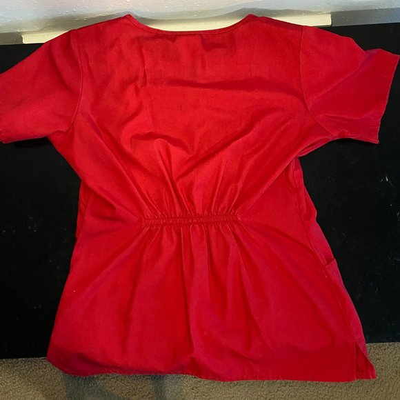 Red Scrub Top - Picture 4 of 8